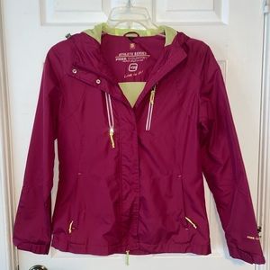 Magenta and Light Green Rainjacket